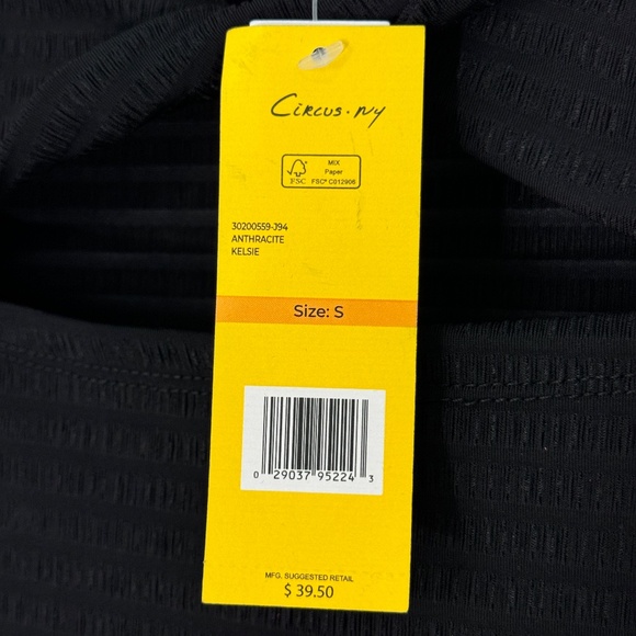 Circus NY Women’s Small Anthracite Black Cut Out Kelsie Stretch Long Sleeve Top - Picture 4 of 10